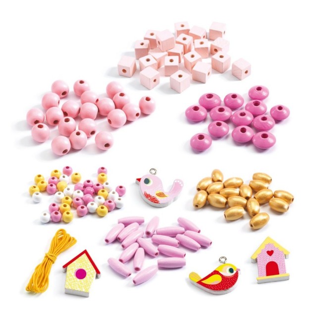 Kreativni Set - Drvene Perlice, Ptice