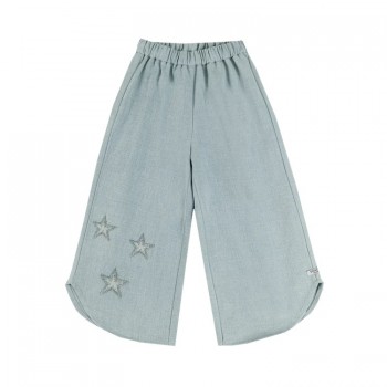 Široke pantalone Hauke - Foggy Blue