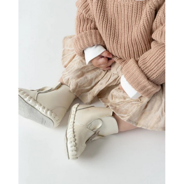 Čizme Ynzi - Unicorn, Off White Metallic