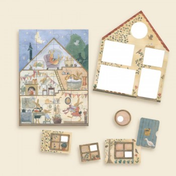 Drvena slagalica – kućica zečeva