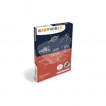 KidyWolf Set dodatnih karata za crtanje za LCD Notes, Dinosaurus