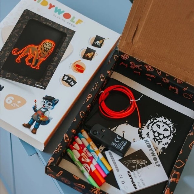 Kidywolf Kidyneon – Kreativni Neon Set Za Decu, Životinje Kidywolf Kidyneon – Kreativni Neon Set Za Decu, Životinje