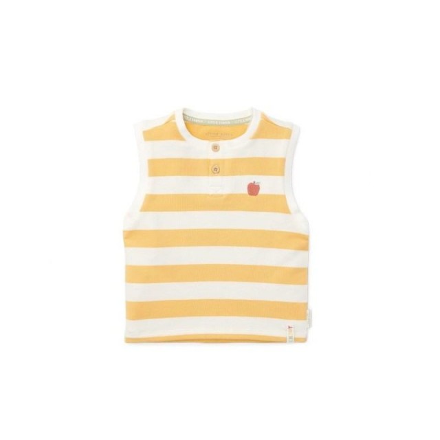 Singlet Majica Bez Rukava, Sunny Yellow Stripes - Little Farm
