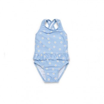 Kupaći, jednodelni, sa volanima - Daisies Blue