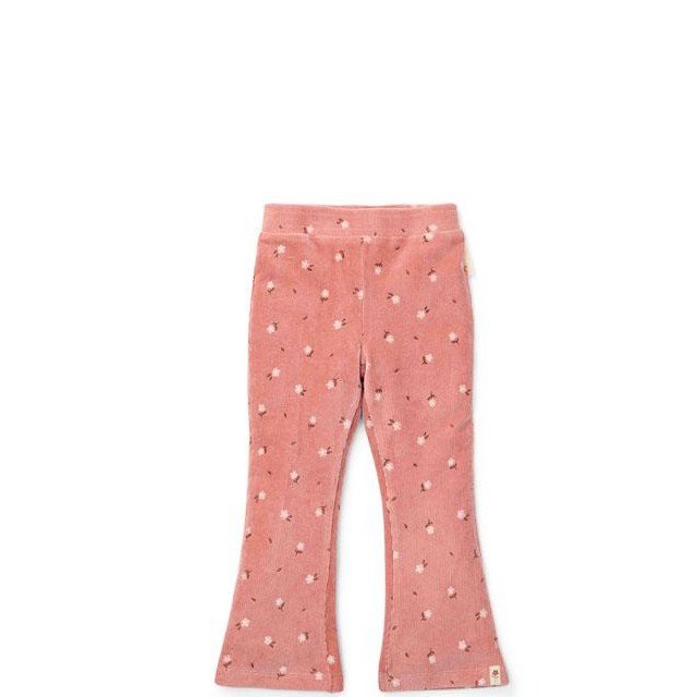 Pantalone Zvoncare - Warm Rose Flowers, Little Farm