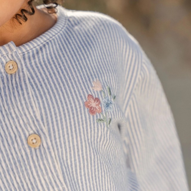 Bluza Dugih Rukava – Denim Blue Stripe Bluza Dugih Rukava – Denim Blue Stripe