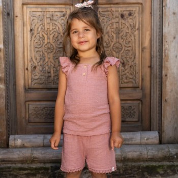 Majica bez rukava sa karnerima – Pink