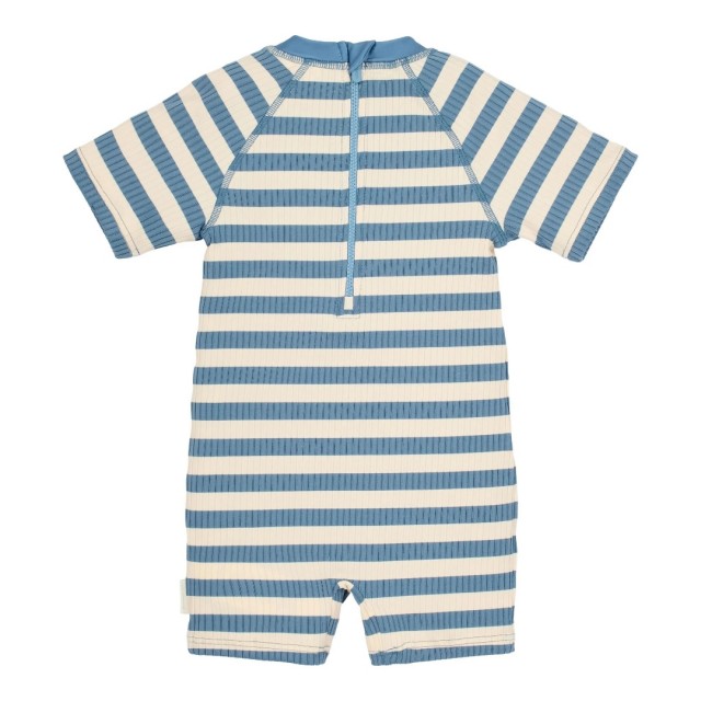 Kupaći, Jednodelni, Dug Rukav - Ocean Blue Stripes