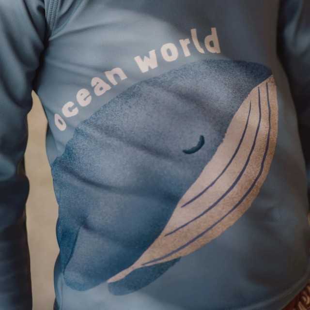 Kupaći, Majica, Dug Rukav - Ocean Blue