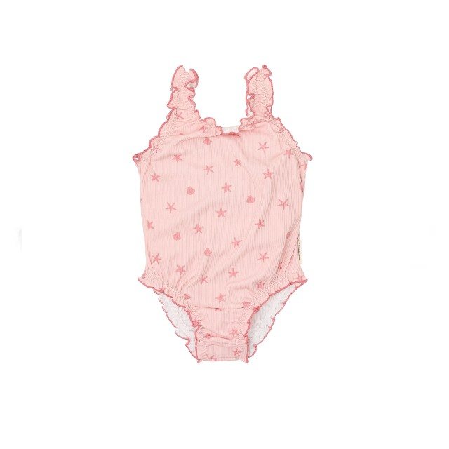Kupaći za devojčice jednodelni - Dreamy Seashells Pink