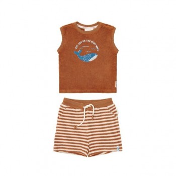 Komplet, šorc i majica - Ocean World Brown
