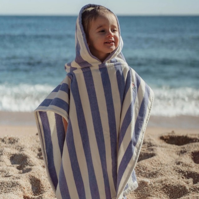 Pončo Za Plažu – Dreamy Purple Stripe