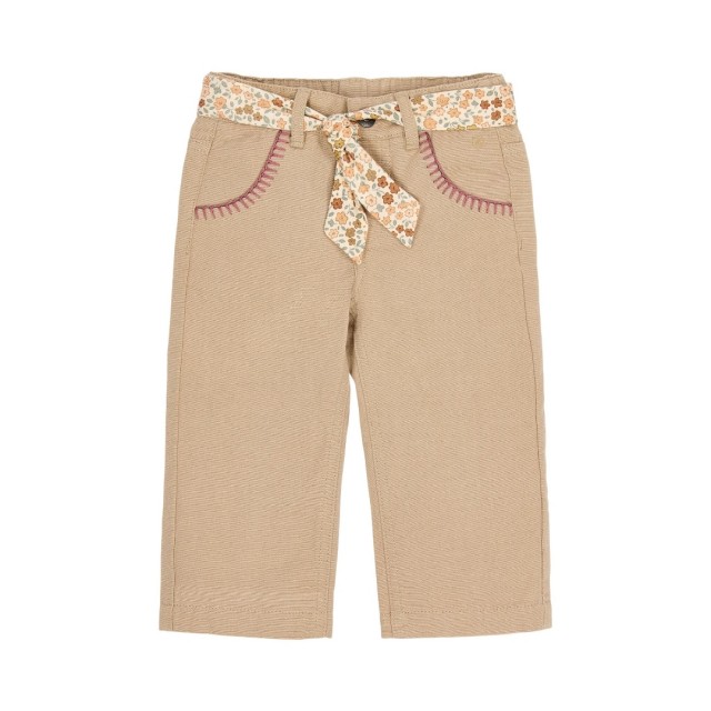 Pantalone Sa Cvetnim Pojasom, Bež