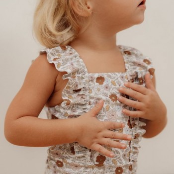 Kupaći, jednodelni, sa volanima- Vintage Little Flowers