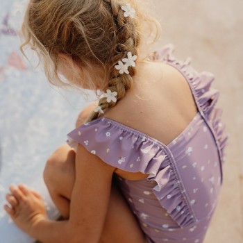 Kupaći, jednodelni, sa volanima - Mauve Blossom