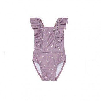 Kupaći, jednodelni, sa volanima - Mauve Blossom