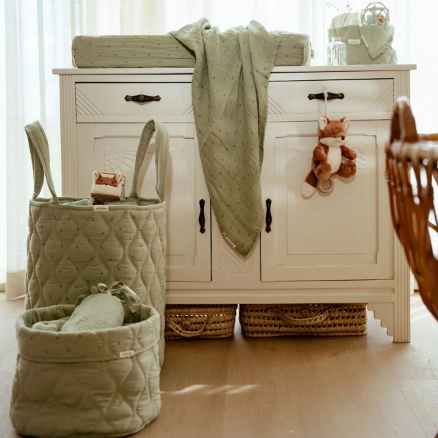 Pelena Od Muslina 120X120 - Zelena, Essentials