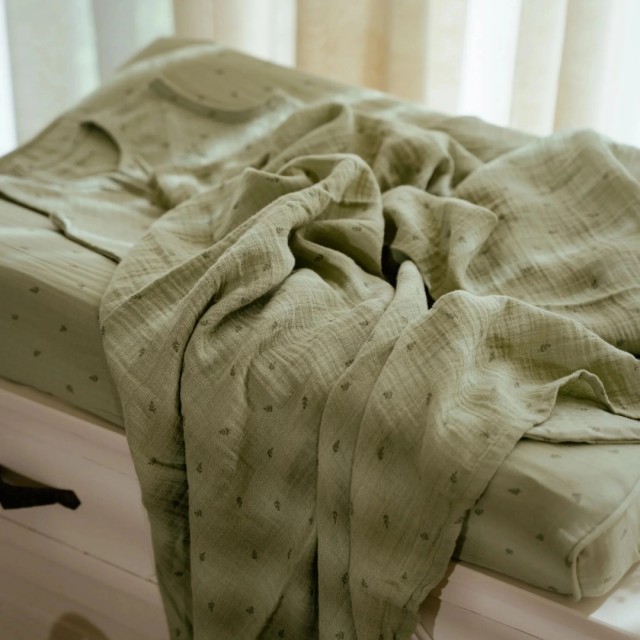 Pelena Od Muslina 120X120 - Zelena, Essentials