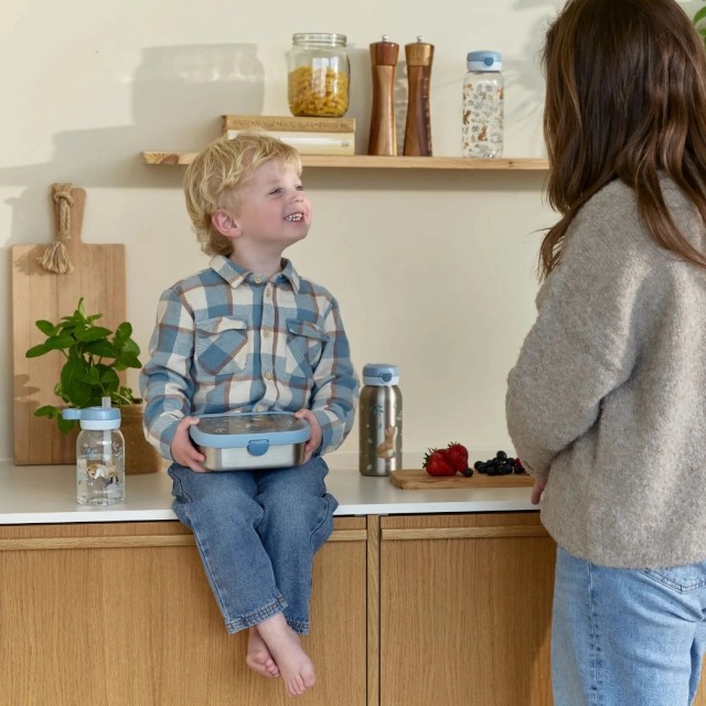Flašica Od Nerđajućeg Čelika Sa Push-Up Sistemom 500 Ml, Plava - Forest Friends