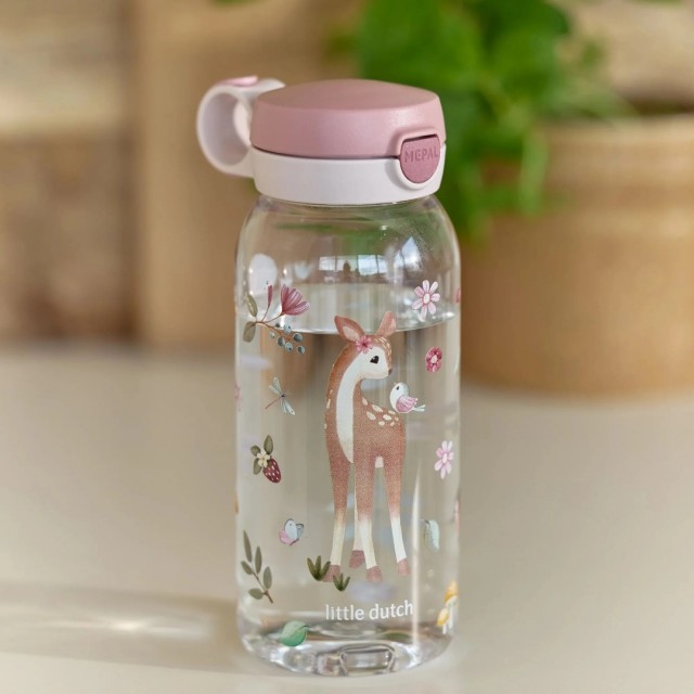 Flašica Za Piće Sa Push-Up Poklopcem 600 Ml, Roze - Fairy Garden Flašica Za Piće Sa Push-Up Poklopcem 600 Ml, Roze - Fairy Garden