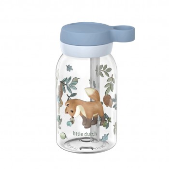 Flašica sa slamkom 450 ml, plava - Forest Friends Flašica sa slamkom 450 ml, plava - Forest Friends