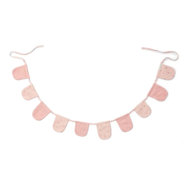 Tkanina Girlanda, Zastavice, Pink - Essentials