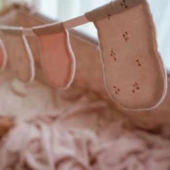 Tkanina girlanda, zastavice, pink - Essentials