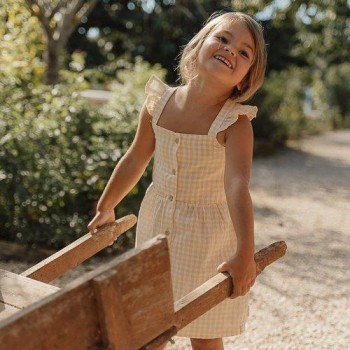 Haljina na bretele sa volanima - Sunshine Checks