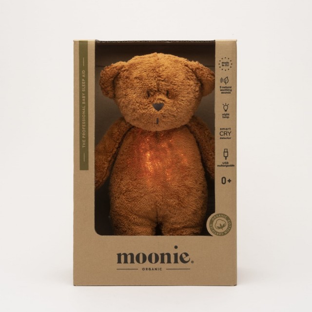 Moonie 2.0 Organic - Zeka Caramel Sa Lampicom I Umirujućim Zvucima Moonie 2.0 Organic - Zeka Caramel Sa Lampicom I Umirujućim Zvucima