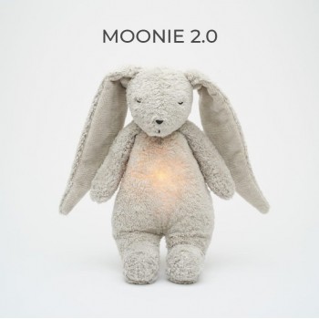 Moonie 2.0 Organic - Zeka Gray sa lampicom i umirujućim zvucima