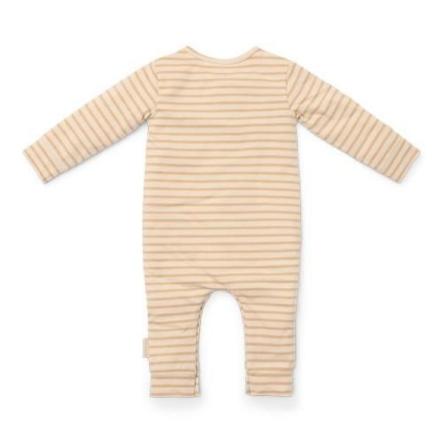 Jednodelna Pidžama Na Preklop - Natural Stripes Jednodelna Pidžama Na Preklop - Natural Stripes