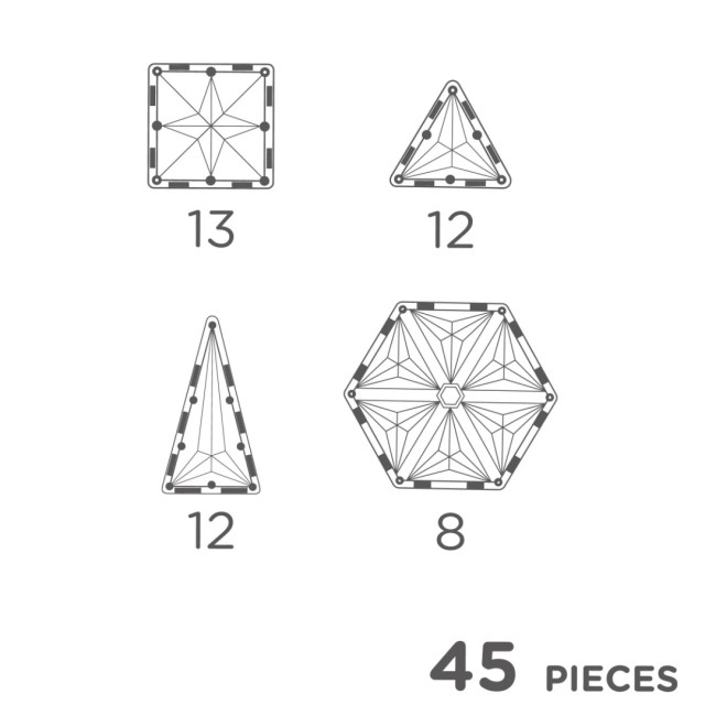 Geometrijski Oblici – Pastel, 45 Delova Geometrijski Oblici – Pastel, 45 Delova