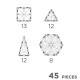 Geometrijski Oblici – Pastel, 45 Delova Geometrijski Oblici – Pastel, 45 Delova