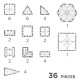 Geometrijski Oblici – Pastel, 36 Delova Geometrijski Oblici – Pastel, 36 Delova