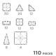 Geometrijski Oblici, 110 Delova Geometrijski Oblici, 110 Delova