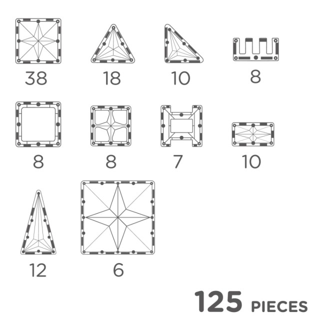 Geometrijski oblici – Pastel, 125 delova Geometrijski oblici – Pastel, 125 delova