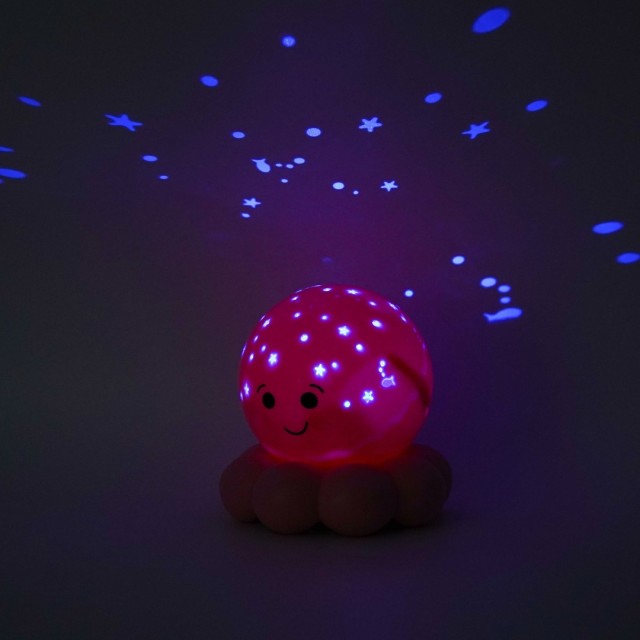 Noćna Led Lampa - Svetlucava Hobotnica Okto Za Putovanja, Pink Noćna Led Lampa - Svetlucava Hobotnica Okto Za Putovanja, Pink