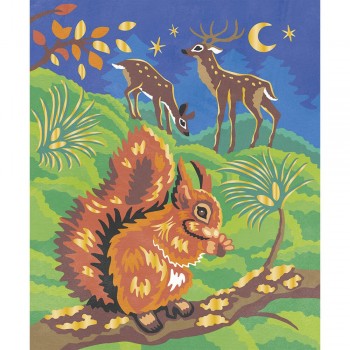 Kreativni set - Bojenje po brojevima, Šumske životinje