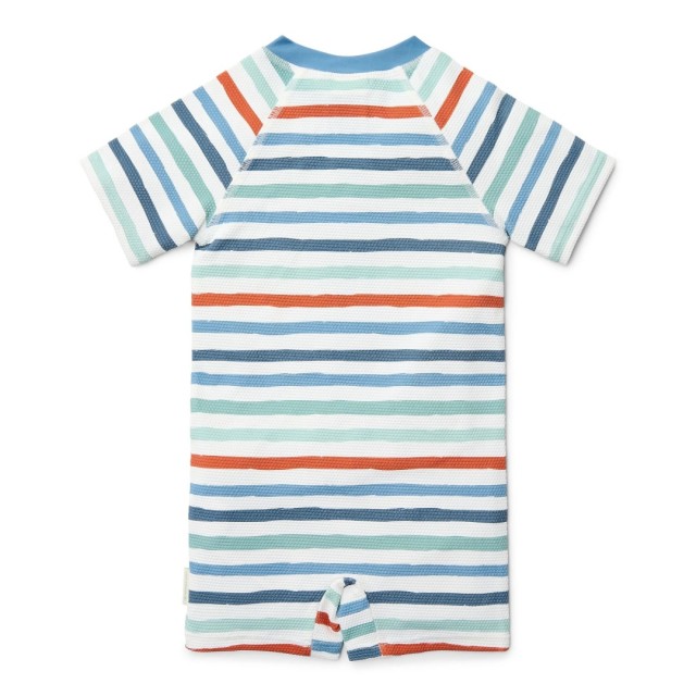 Kupaći, jednodelni, kratak rukav - Striped