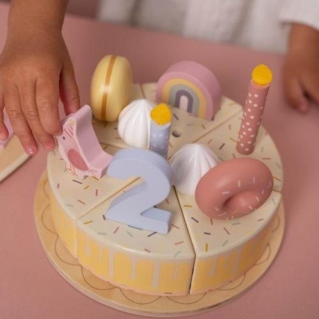 Drvena Rođendanska Torta, Pink Drvena Rođendanska Torta, Pink