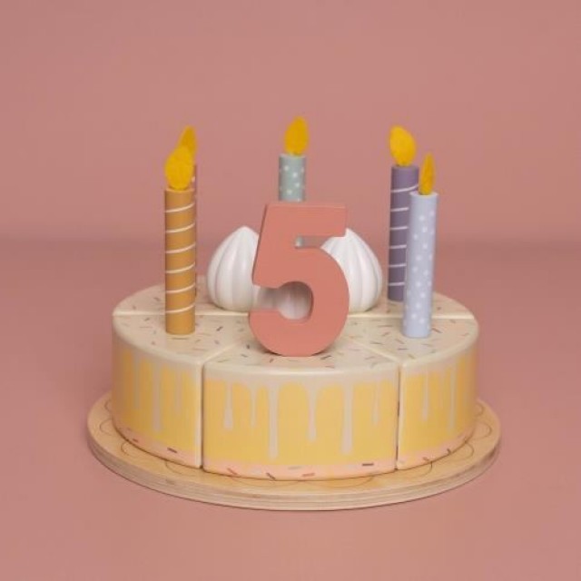 Drvena Rođendanska Torta, Pink Drvena Rođendanska Torta, Pink