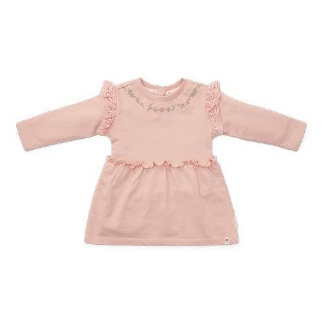Haljina Dugih Rukava Sa Karnerima - Soft Rose, Little Farm