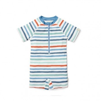 Kupaći, jednodelni, kratak rukav - Striped