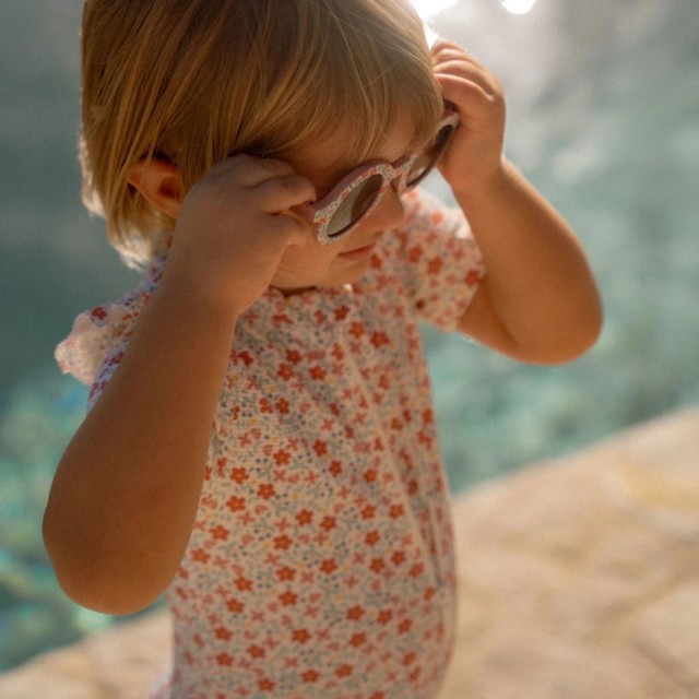 Kupaći, jednodelni, kratak rukav - Sunny Flowers