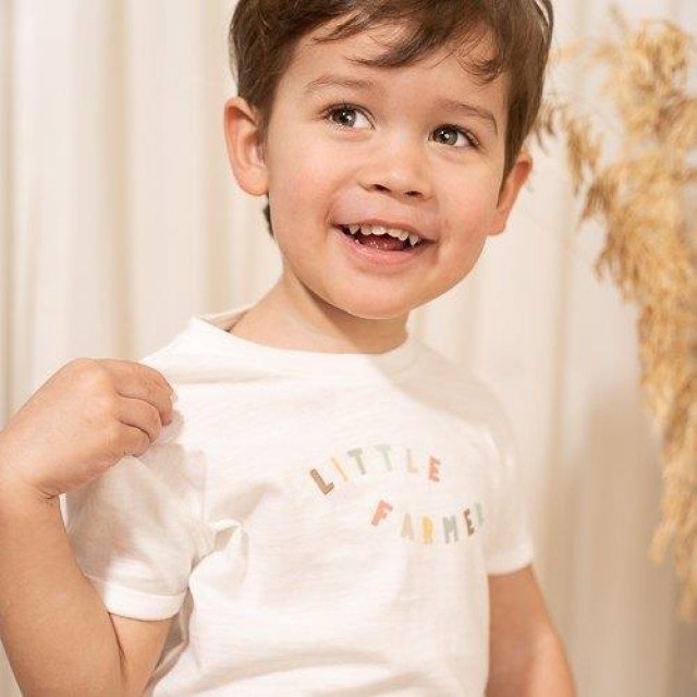Majica Kratak Rukav, Bela - Little Farm