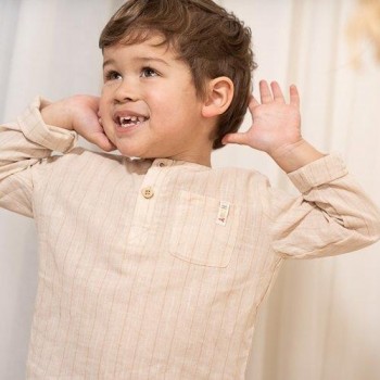 Košulja, lan, bež - Little Farm