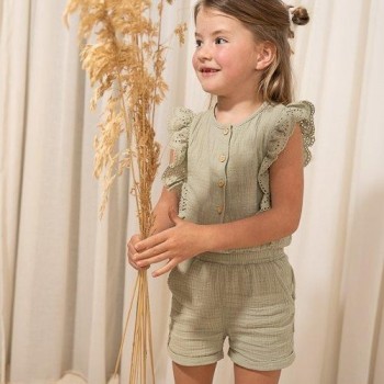 Šorc, muslin, zeleni - Little Farm