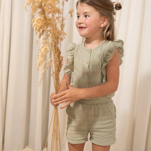 Šorc, Muslin, Zeleni - Little Farm