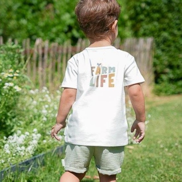 Majica Kratak Rukav, Bela - Little Farm