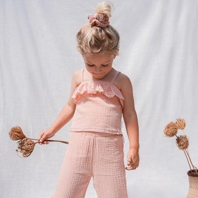Pantalone, Muslin, Pink - Little Farm